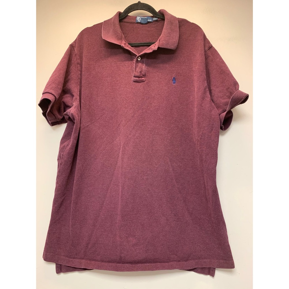 Polo Ralph Lauren Polo Shirt Mens XXL Burgundy Excellent Cotton Pique Logo 12389